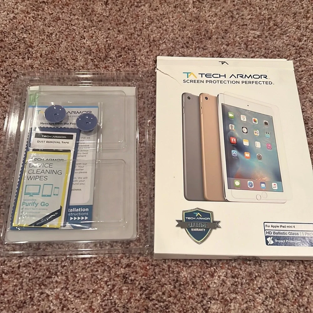 Tech Amor apple iPad mini 4. HD ballistic glass screen protector NIB